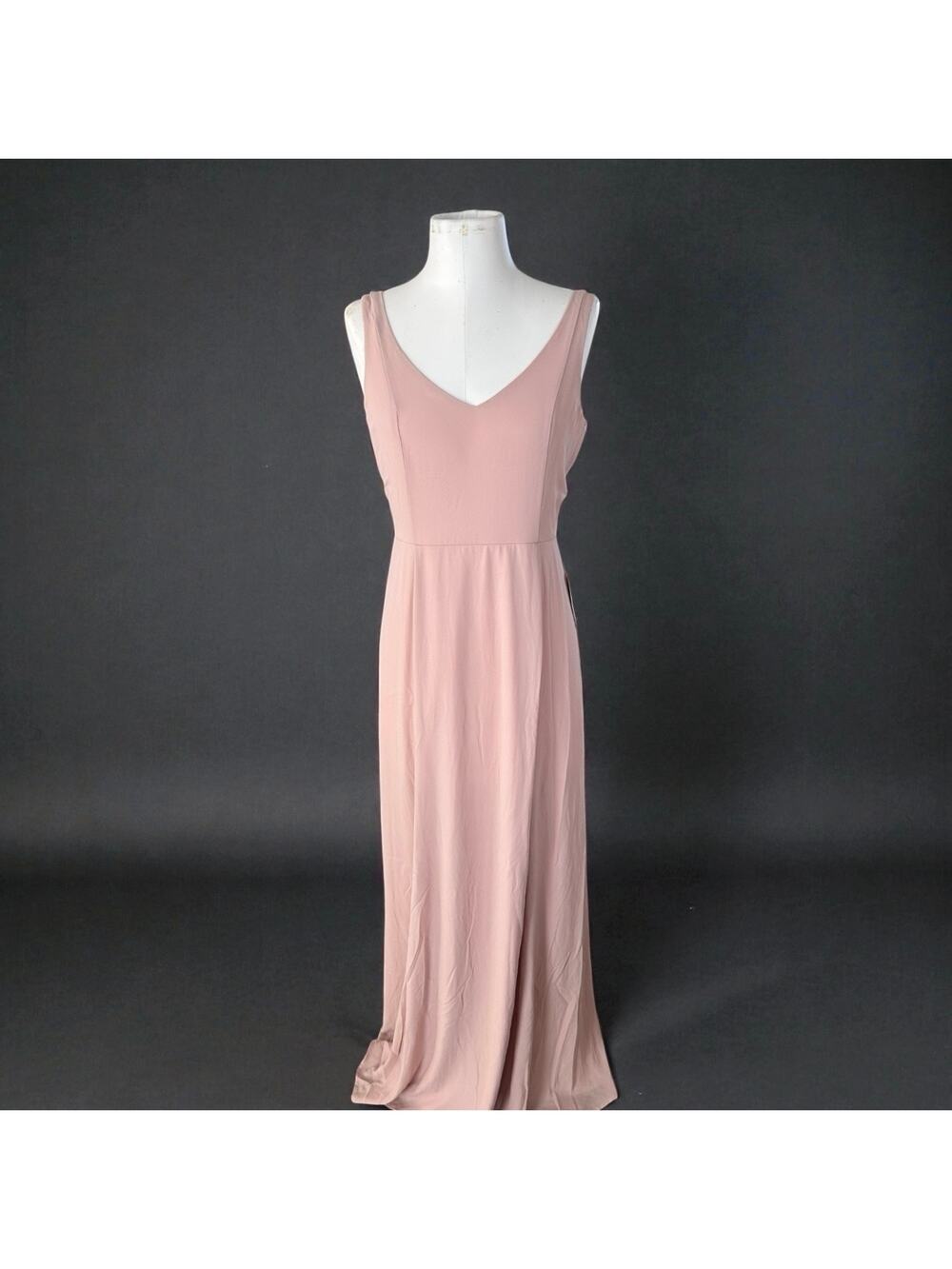 Show Me Your Mumu Jenn Maxi Dress – Neutral Mauve Chiffon Blush– Size XL – NWT